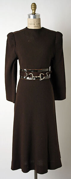 Dress, Claire McCardell (American, 1905–1958), (a) wool
(b) leather, American 