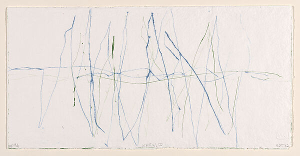 When Pressure Exceeds Weight, IV, Richard Tuttle (American, born Rahway, New Jersey, 1941), Drypoint inked à la poupée, printed in color with pigmented pulp on handmade paper 
