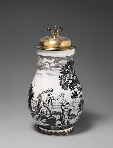 Jug with baptism of Christ