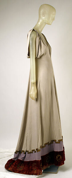 Evening dress, House of Vionnet (French, active 1912–14; 1918–39), silk, metal, French