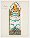 Design for a Stained-Glass Window, Hélène Forichon  French, Graphite, black ink, gouache, and watercolor on wove paper