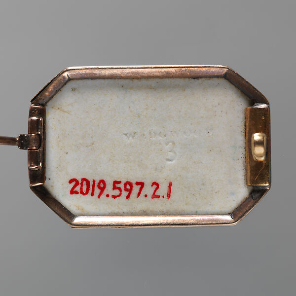 Cameo mounted as a brooch, Josiah Wedgwood and Sons (British, Etruria, Staffordshire, 1759–present), Jaspareware (unglazed stoneware); gold or gilded metal, British, Etruria, Staffordshire