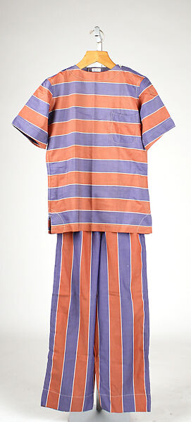 Lounging pajamas, Saks Fifth Avenue (American, founded 1924), cotton, shell, American 