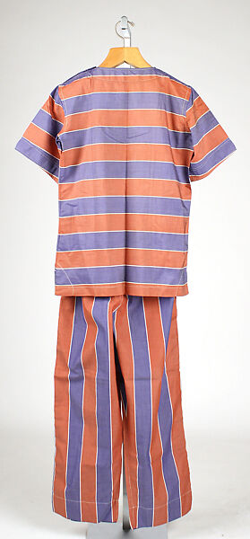 Lounging pajamas, Saks Fifth Avenue (American, founded 1924), cotton, shell, American