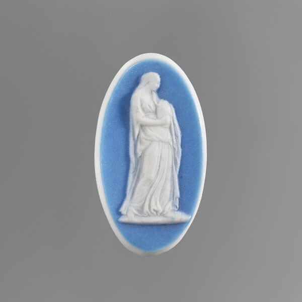 Woman with urn, Josiah Wedgwood and Sons (British, Etruria, Staffordshire, 1759–present), Jaspareware (unglazed stoneware), British, Etruria, Staffordshire 