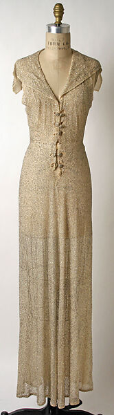 Evening dress, Sophie Gimbel (American, Houston, Texas 1898–1981 New York), silk, crystal beads, American 