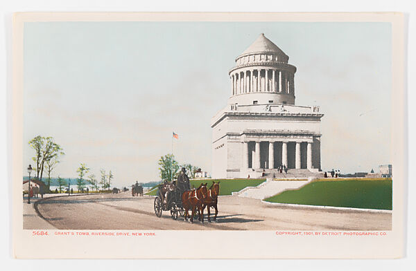 Grant's Tomb, Riverside Drive, New York, Detroit Publishing Company (American), Color lithograph 