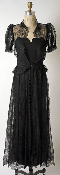 Dinner dress, House of Paquin (French, 1891–1956), silk, cotton, French 