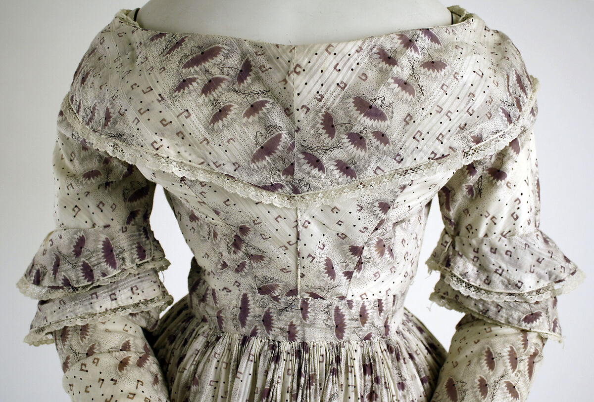 Morning dress, cotton, British