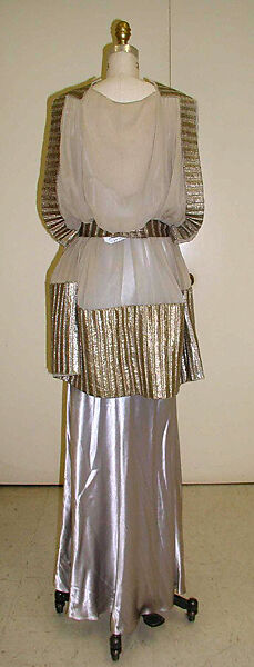 Evening dress, Attributed to House of Lanvin (French, founded 1889), silk, French