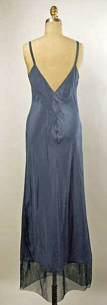 Evening dress, rayon, silk, French