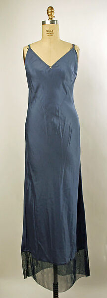 Evening dress, rayon, silk, French