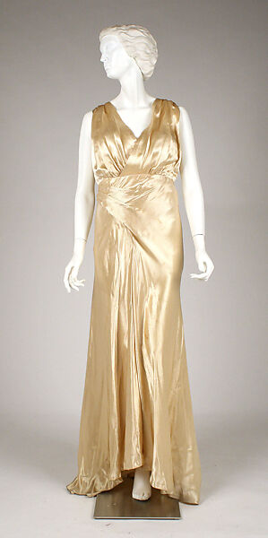 Evening dress, House of Worth (French, 1858–1956), Silk, British