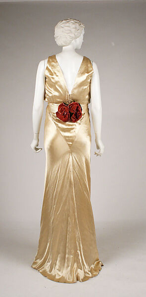 Evening dress, House of Worth (French, 1858–1956), Silk, British