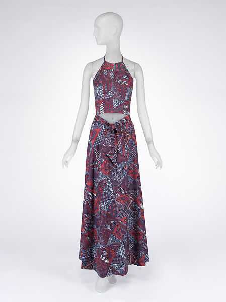Ensemble, Anne Klein and Company (American, founded 1965), cotton, plastic, metal, American 