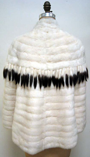 Evening cape, H. Jaeckal &amp; Sons (American, 1863–1949), fur, American