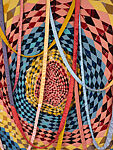 Untitled (Dream Catcher), Marie Watt (Seneca, born Seattle, Washington 1967), Reclaimed wool blankets, satin binding, and thread, Seneca, Native American