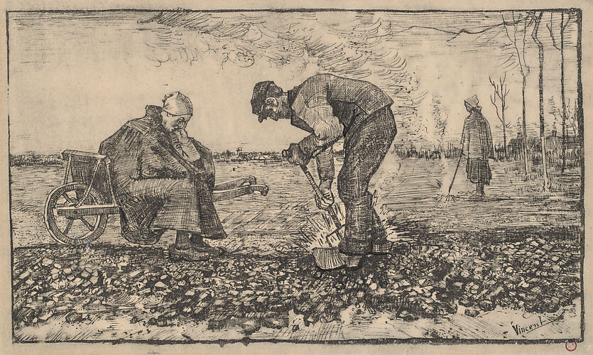 Vincent van Gogh, First Steps, after Millet