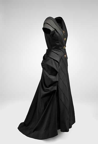 Evening dress, Elsa Schiaparelli (Italian, 1890–1973), wool, brass, French