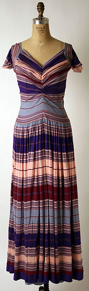 Evening dress, Nettie Rosenstein (American, 1890–1980), silk, American 
