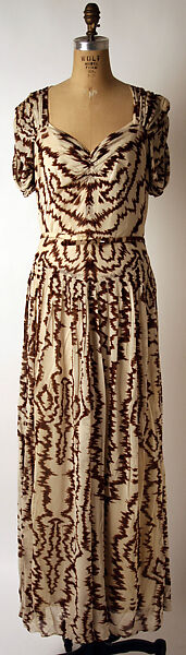 Evening dress, Nettie Rosenstein (American, 1890–1980), rayon, American 