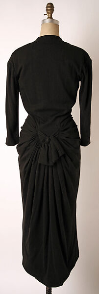 Dinner dress, Elsa Schiaparelli (Italian, 1890–1973), wool, porcelain, metal, French