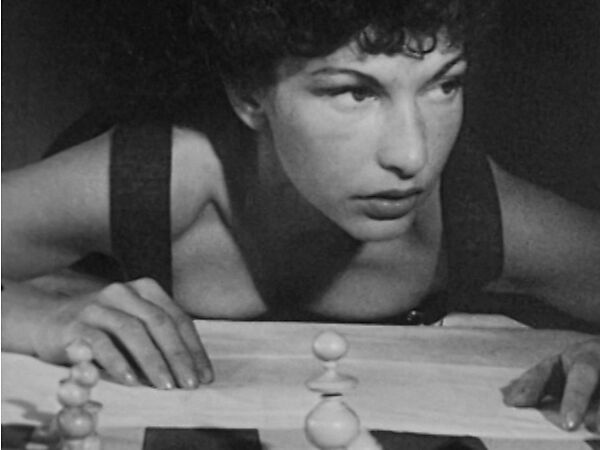 At Land, Maya Deren (American (born Ukraine) Kiev 1917–1961 New York), Single-channel digital video, transferred from 16mm film, black-and-white, silent	 