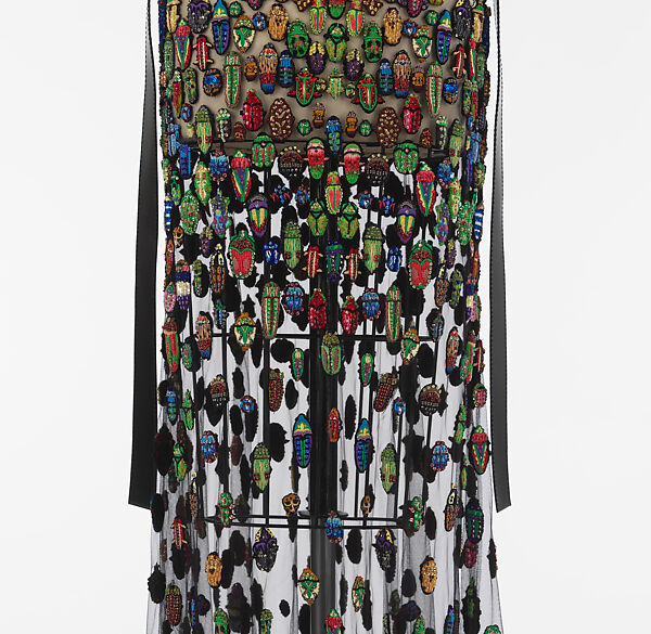 Ensemble, Alexander McQueen (British, founded 1992), (a) leather, (b) leather, (c) nylon, viscose, polyester, plastic, glass, metal, silk, (c) brass, glass, pearl, (d, e) brass, glass, (f) brass, glass, (g) brass, glass, (h) brass, glass, (i) brass,  (j) brass, glass, (k, l) nylon, elastane, British