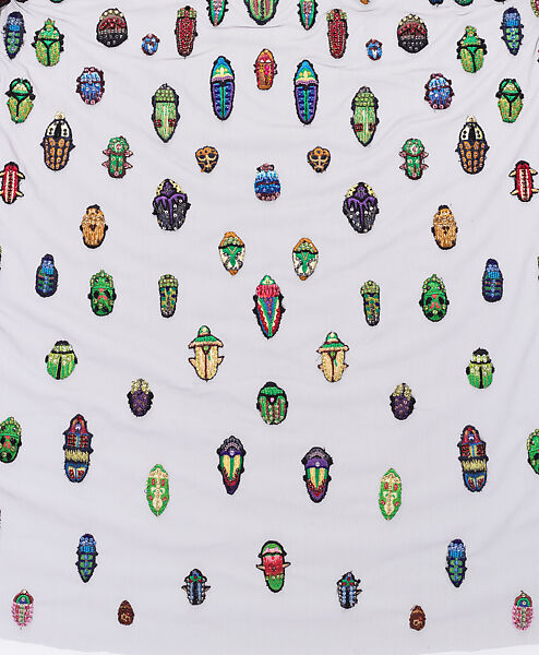 Ensemble, Alexander McQueen (British, founded 1992), (a) leather, (b) leather, (c) nylon, viscose, polyester, plastic, glass, metal, silk, (c) brass, glass, pearl, (d, e) brass, glass, (f) brass, glass, (g) brass, glass, (h) brass, glass, (i) brass,  (j) brass, glass, (k, l) nylon, elastane, British