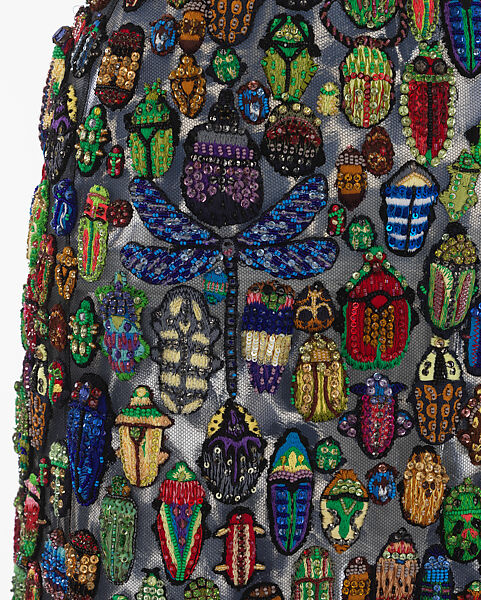 Ensemble, Alexander McQueen (British, founded 1992), (a) leather, (b) leather, (c) nylon, viscose, polyester, plastic, glass, metal, silk, (c) brass, glass, pearl, (d, e) brass, glass, (f) brass, glass, (g) brass, glass, (h) brass, glass, (i) brass,  (j) brass, glass, (k, l) nylon, elastane, British