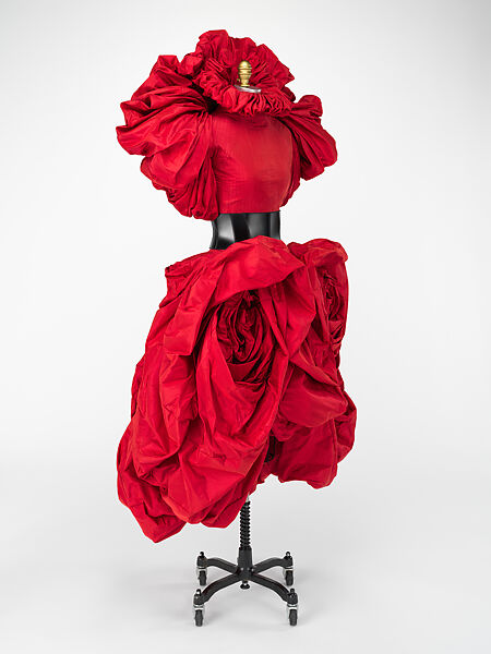 Ensemble, Alexander McQueen (British, founded 1992), (a) silk, (b) leather, metal, (c) brass, (d) brass, (e) brass, glass, (f) brass, glass, (g, h) leather, (i) metal, (j) metal, glass, British