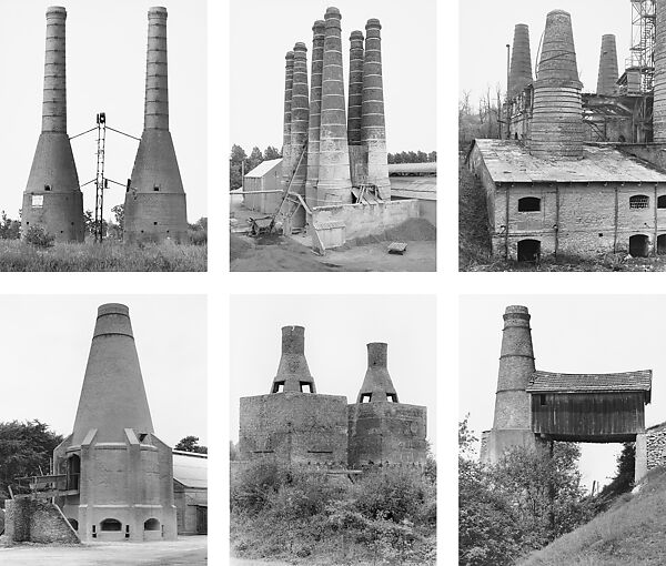 Lime Kilns (Netherlands and Germany), Bernd and Hilla Becher (German, active 1959–2007), Gelatin silver prints 