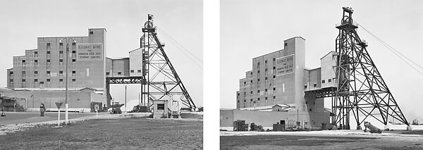 Ojibway Salt Mine, 2 Views, Windsor, Canada, Bernd and Hilla Becher (German, active 1959–2007), Gelatin silver prints 