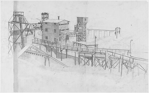 Eisernhardter Tiefbau Mine, Eisern, Germany, Bernd Becher  German, Graphite on paper