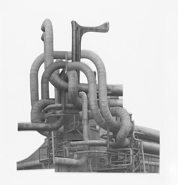 [Assemblage of Pipes], Bernd Becher (German, 1931–2007), Gelatin silver prints with graphite 