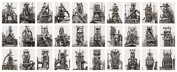 Blast Furnaces (United States, Germany, Luxembourg, France, and Belgium), Bernd and Hilla Becher (German, active 1959–2007), Gelatin silver prints 