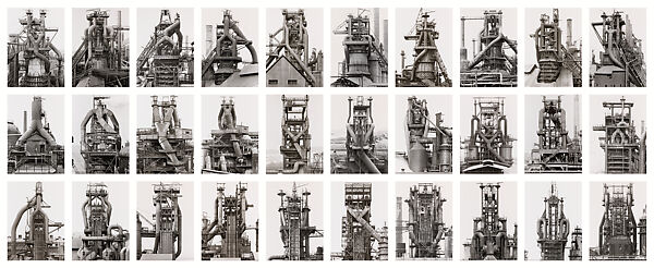 Blast Furnaces (United States, Germany, Luxembourg, France, and Belgium), Bernd and Hilla Becher  German, Gelatin silver prints