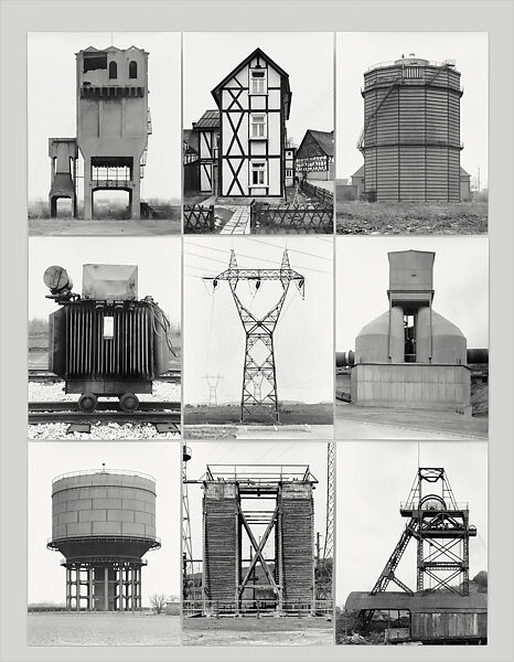 Comparative Juxtaposition, Nine Objects, Each With A Different Function, Bernd and Hilla Becher  German, Gelatin silver prints