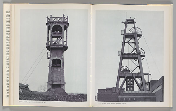 Anonyme Skulpturen: A Typology of Technical Constructions (New York: Wittenborn and Co., 1972), Bernd and Hilla Becher (German, active 1959–2007), Book