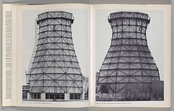 Anonyme Skulpturen: A Typology of Technical Constructions (New York: Wittenborn and Co., 1972), Bernd and Hilla Becher (German, active 1959–2007), Book
