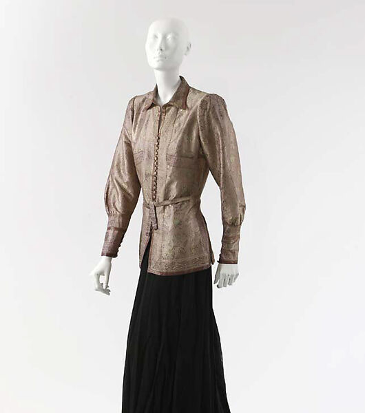 Jacket, House of Chanel (French, founded 1910), silk, metallic thread, French 