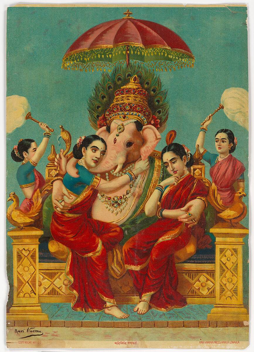 Ganapati With His Consorts Riddhi And Siddhi | India | The Metropolitan ...