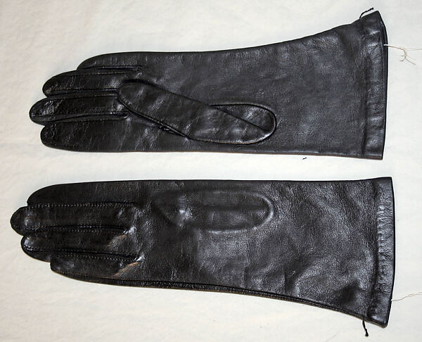 Evening ensemble, Bill Blass Ltd. (American, founded 1970), (a,b) wool, plastic
(c,d) leather
(e) synthetic pearls
(f,g) silk, leather
(h,i) plastic, glass, American