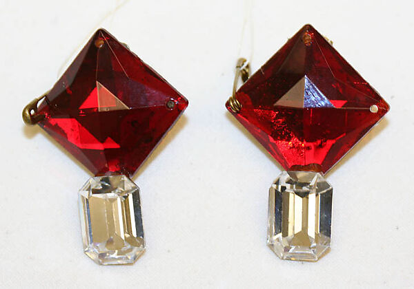 Evening ensemble, Bill Blass Ltd. (American, founded 1970), (a) wool
(b) silk
(c, d)leather
(e, f) silk, leather
(h, i) plastic, glass, American