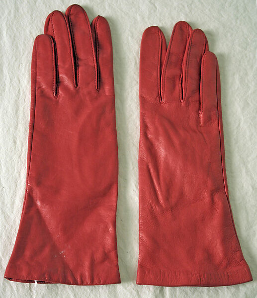 Evening ensemble, Bill Blass Ltd. (American, founded 1970), (a) wool
(b) silk
(c, d)leather
(e, f) silk, leather
(h, i) plastic, glass, American