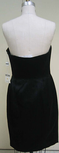 Dinner dress, House of Moschino (Italian, founded 1983), wool, nylon, cotton, metal, Italian