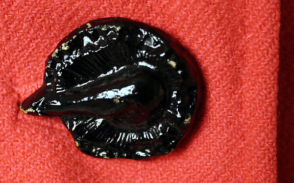 Jacket, Attributed to Elsa Schiaparelli (Italian, 1890–1973), wool, plastic (cellulose nitrate), French