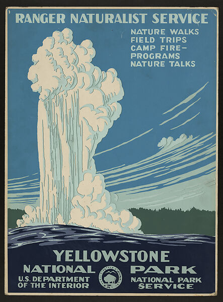 Yellowstone National Park, Ranger Naturalist Service, C. Don Powell  American, Lithograph