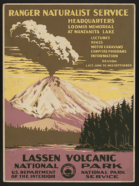 Lassen Volcanic National Park, Ranger Naturalist Service, C. Don Powell  American, Lithograph