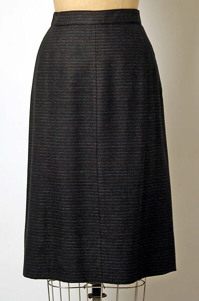 Suit, Gilbert Adrian (American, Naugatuck, Connecticut 1903–1959 Hollywood, California), (a) wool, rayon; (b) wool, American